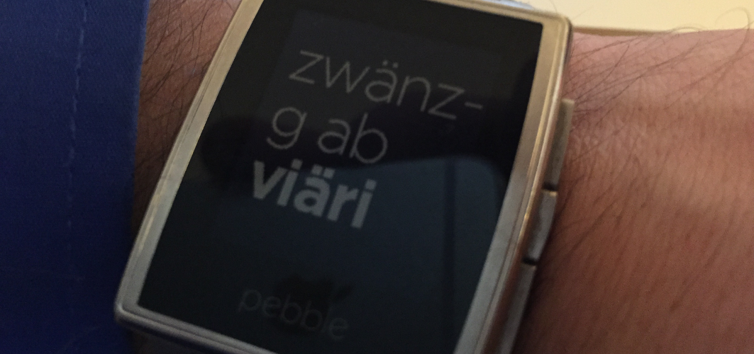Swiss German Pebble Watchface